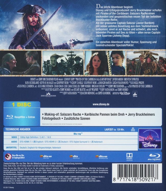 Produktbild: Pirates of the Caribbean 5 - Salazars Rache