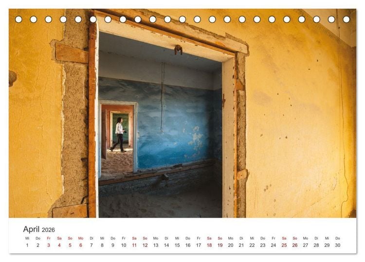 Produktbild: Kolmannskuppe Die Geisterstadt in der Sandw&uuml;ste (Tischkalender 2026 DIN A5 quer), CALVENDO Monatskalender