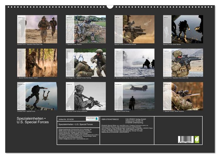 Produktbild: Spezialeinheiten &bull; U.S. Special Forces (Wandkalender 2026 DIN A2 quer), CALVENDO Monatskalender