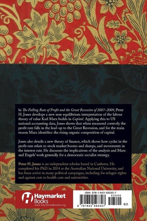 Produktbild: The Falling Rate of Profit and the Great Recession of 2007-2009
