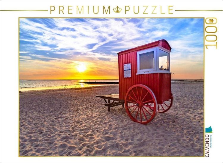 Produktbild: CALVENDO Puzzle Badewagen im Sonnenuntergang | 1000 Teile Lege-Gr&ouml;&szlig;e 64x48cm Foto-Puzzle f&uuml;r gl&uuml;ckliche Stunden