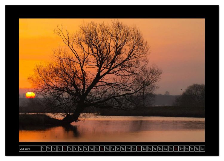 Produktbild: Lichtlandschaft Worpswede (Wandkalender 2026 DIN A4 quer), CALVENDO Monatskalender