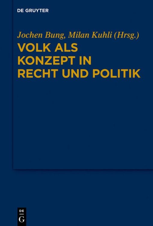Produktbild: Volk als Konzept in Recht und Politik