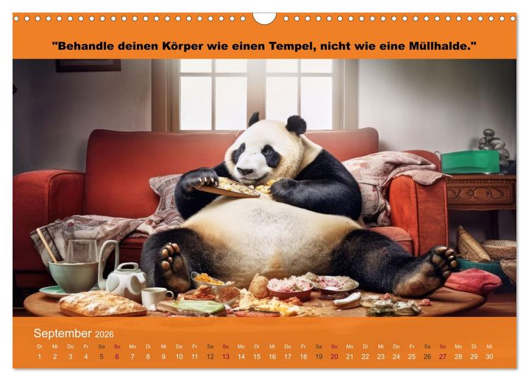 Produktbild: Der tierisch lustige Abnehmkalender (Wandkalender 2026 DIN A3 quer), CALVENDO Monatskalender