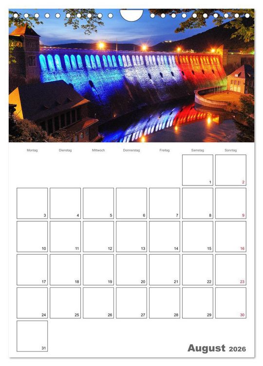 Produktbild: Hessens sch&ouml;nster See - Der Edersee (Wandkalender 2026 DIN A4 hoch), CALVENDO Monatskalender