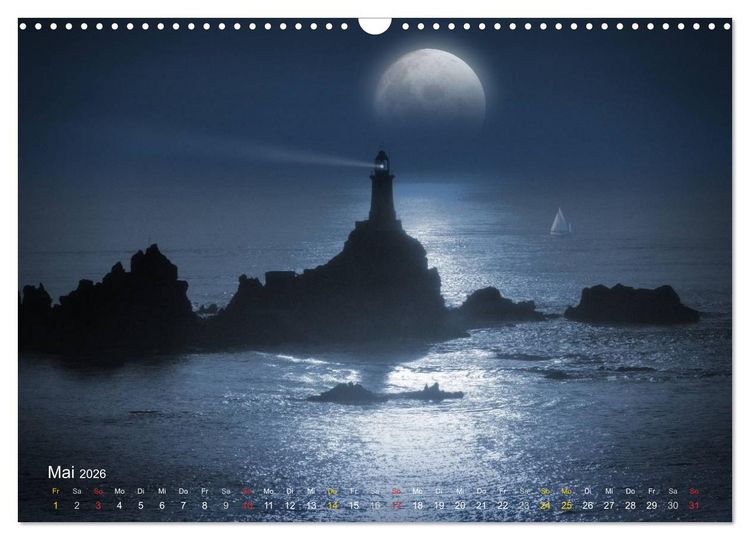 Produktbild: Mondnacht (Wandkalender 2026 DIN A3 quer), CALVENDO Monatskalender