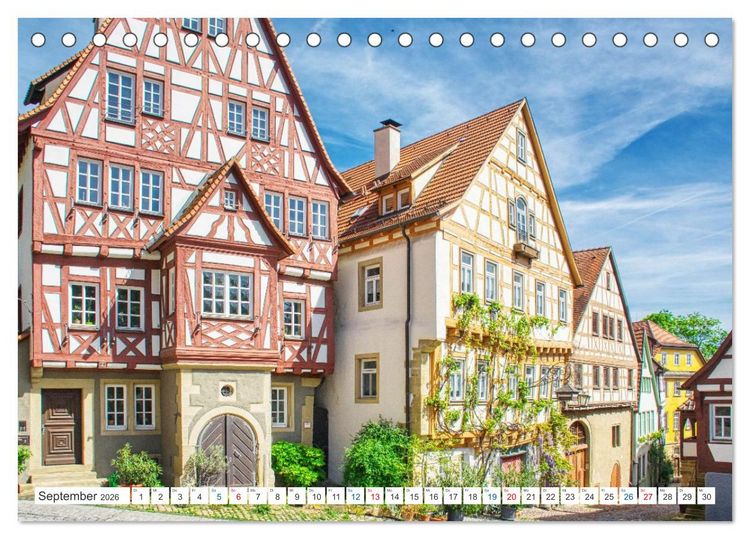 Produktbild: Bad Wimpfen - Kurstadt am Neckar (Tischkalender 2026 DIN A5 quer), CALVENDO Monatskalender