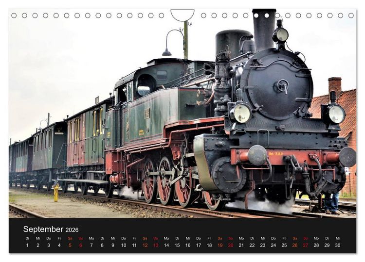 Produktbild: Dampflok-Nostalgie - 2026 schwergewichtige Lokomotiven (Wandkalender 2026 DIN A4 quer), CALVENDO Monatskalender