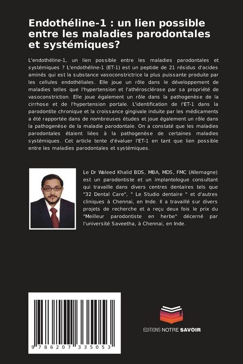 Produktbild: Endoth&eacute;line-1 : un lien possible entre les maladies parodontales et syst&eacute;miques?