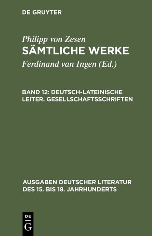 Produktbild: Deutsch-lateinische Leiter. Gesellschaftsschriften