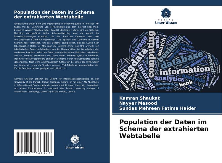 Produktbild: Population der Daten im Schema der extrahierten Webtabelle