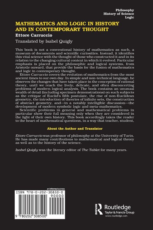 Produktbild: Mathematics and Logic in History and in Contemporary Thought