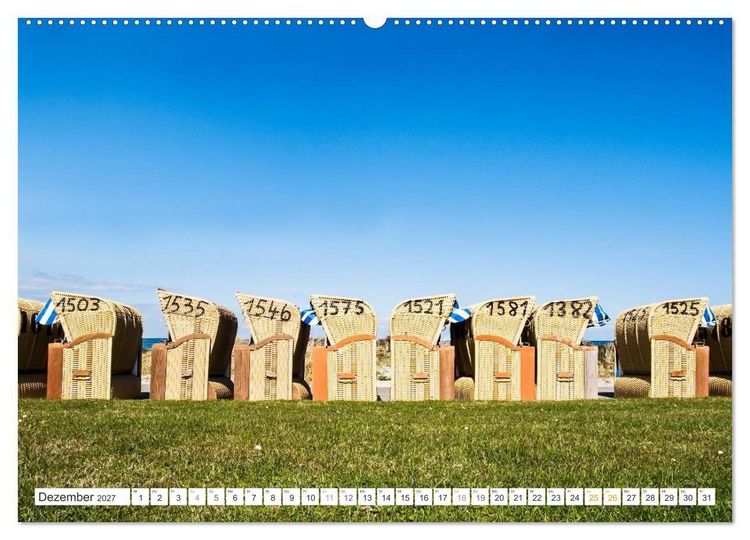 Produktbild: Strandk&ouml;rbe 2027 (Wandkalender 2027 DIN A2 quer), CALVENDO Monatskalender