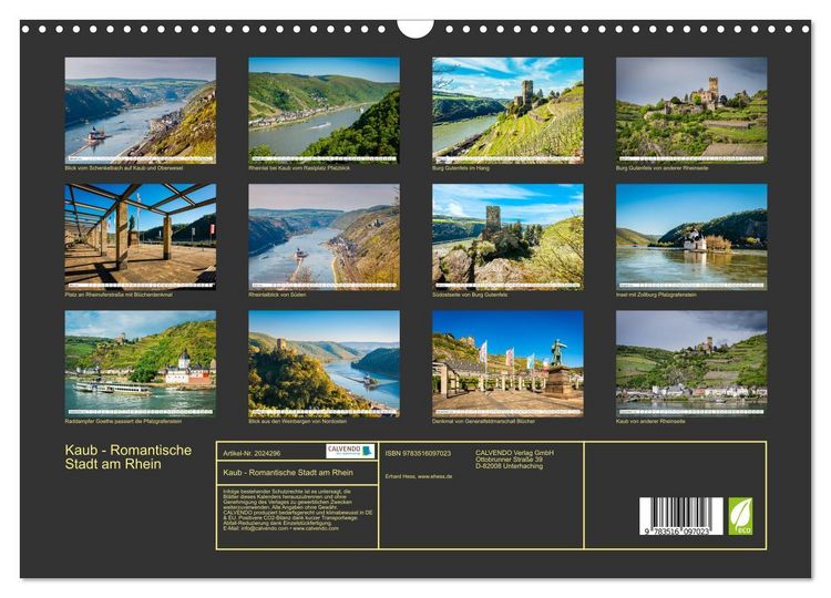 Produktbild: Kaub - Romantische Stadt am Rhein (Wandkalender 2026 DIN A3 quer), CALVENDO Monatskalender