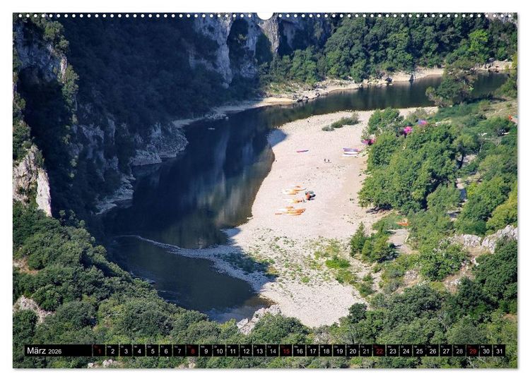 Produktbild: Ard&egrave;che, Grand Canyon Europas (Wandkalender 2026 DIN A2 quer), CALVENDO Monatskalender