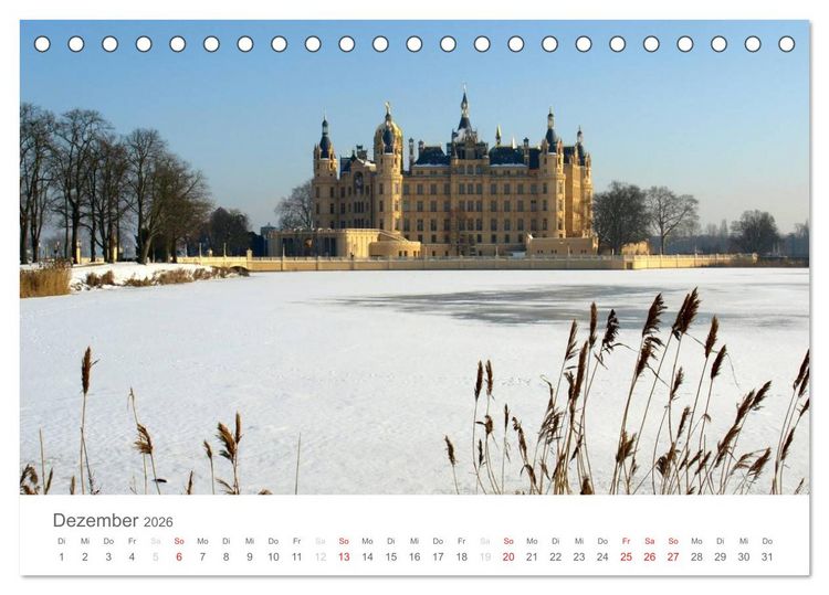 Produktbild: Schwerin - Impressionen (Tischkalender 2026 DIN A5 quer), CALVENDO Monatskalender