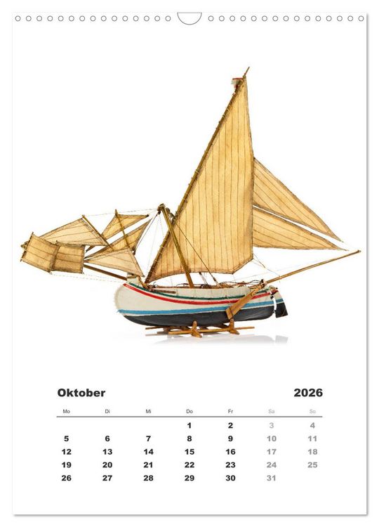 Produktbild: Historische Segelschiffe - Modellbau (Wandkalender 2026 DIN A3 hoch), CALVENDO Monatskalender