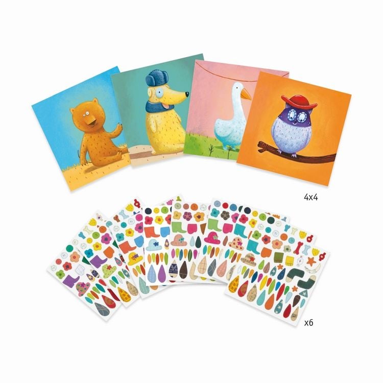 Produktbild: DJECO Stickerbild Tiere 3-6