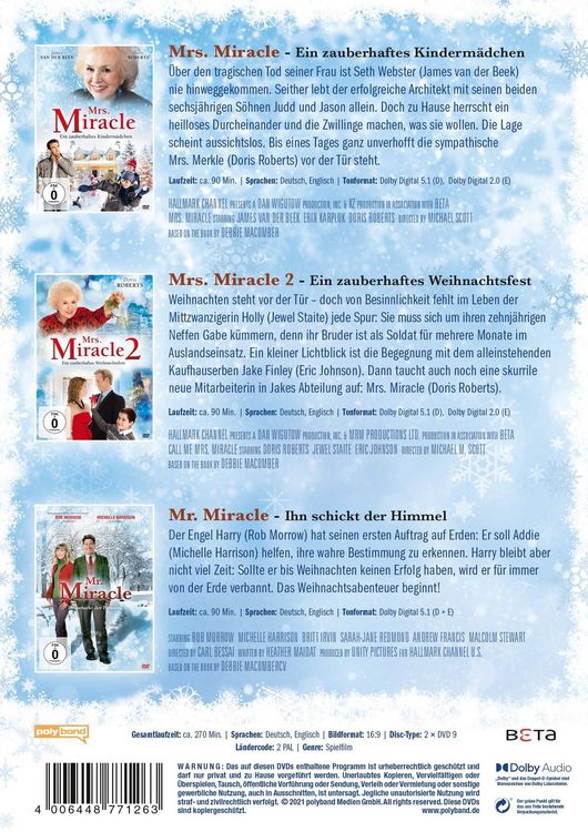 Produktbild: Mrs. Miracle 3-Movie Collection [2 DVDs]