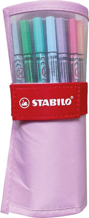 Produktbild: STABILO&reg; Fasermaler Pen 68 Rollerset Pastell, 25 Farben pastellrosa