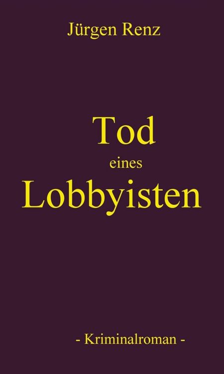 Produktbild: Tod eines Lobbyisten
