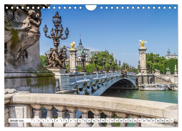 Produktbild: PARIS Franz&ouml;sisches Flair und Historie (Wandkalender 2026 DIN A4 quer), CALVENDO Monatskalender