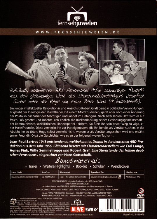Produktbild: Schmutzige H&auml;nde - nach Jean-Paul Sartre (ARD Fernsehjuwelen)