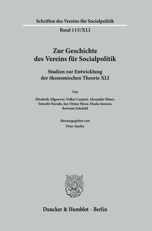 Produktbild: Zur Geschichte des Vereins f&uuml;r Socialpolitik.