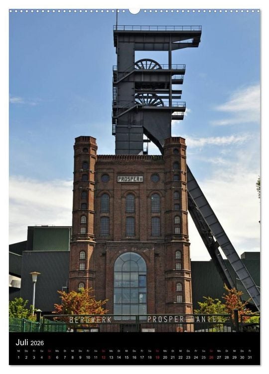 Produktbild: F&ouml;rdert&uuml;rme im Ruhrgebiet (hochwertiger Premium Wandkalender 2026 DIN A2 hoch), Kunstdruck in Hochglanz