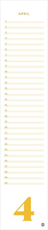 Produktbild: Geburtstagskalender neutral Langplaner mini
