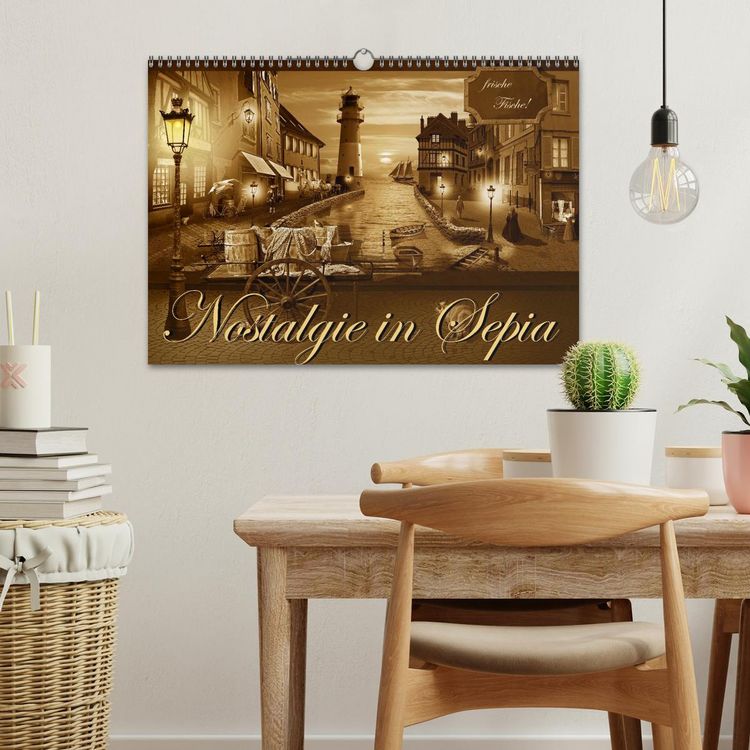 Produktbild: Nostalgie in Sepia (Wandkalender 2026 DIN A3 quer), CALVENDO Monatskalender