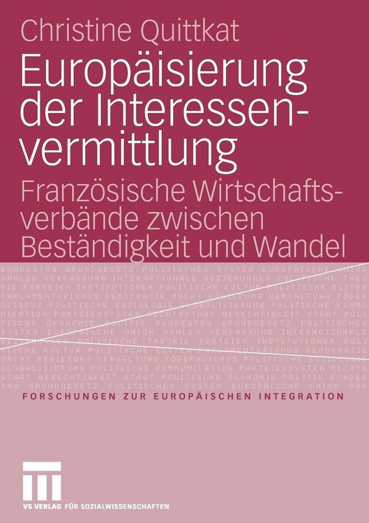 Produktbild: Europ&auml;isierung der Interessenvermittlung