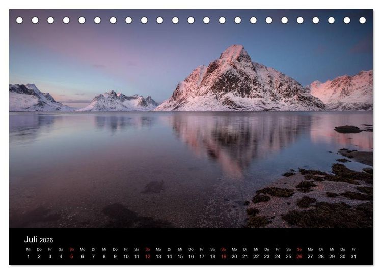 Produktbild: Lofoten Impressionen von Armin Fuchs (Tischkalender 2026 DIN A5 quer), CALVENDO Monatskalender