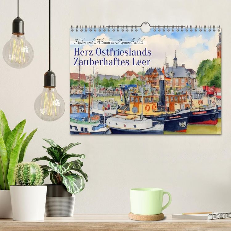 Produktbild: Herz Ostfrieslands - Zauberhaftes Leer (Wandkalender 2026 DIN A4 quer), CALVENDO Monatskalender