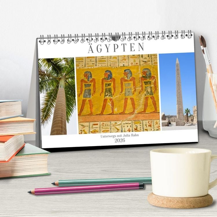 Produktbild: &Auml;gypten - unterwegs mit Julia Hahn (Tischkalender 2026 DIN A5 quer), CALVENDO Monatskalender