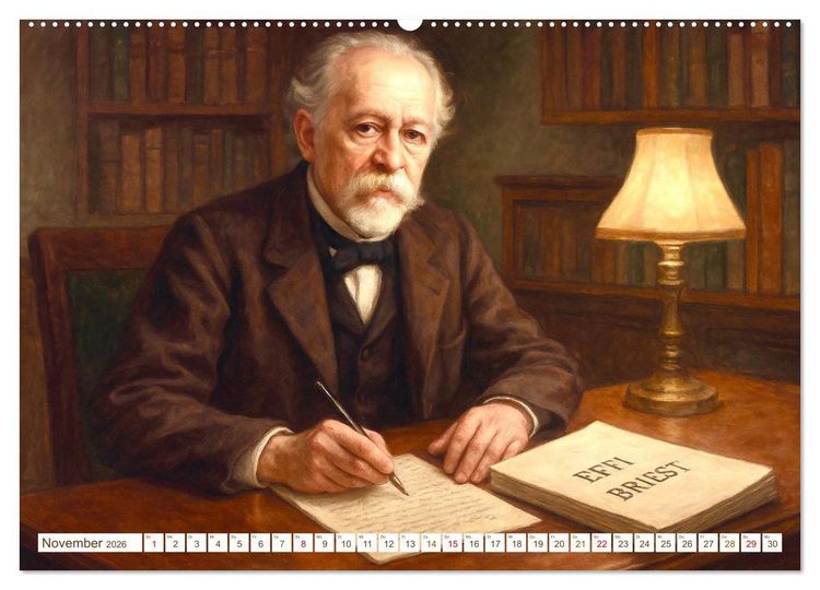 Produktbild: Theodor Fontane (hochwertiger Premium Wandkalender 2026 DIN A2 quer), Kunstdruck in Hochglanz
