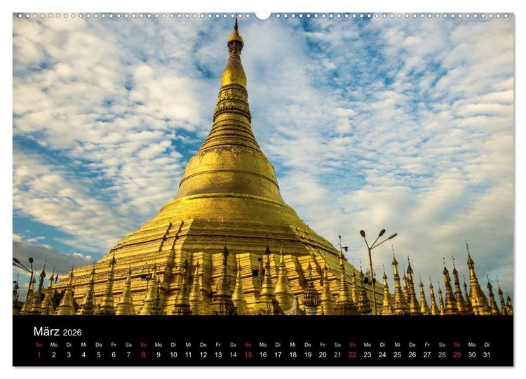 Produktbild: Myanmar 2026 (Wandkalender 2026 DIN A2 quer), CALVENDO Monatskalender