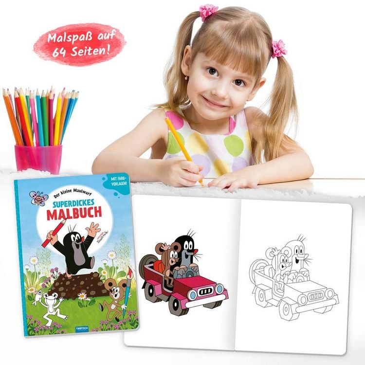 Produktbild: Tr&ouml;tsch Der kleine Maulwurf Superdickes Malbuch Ausmalbuch