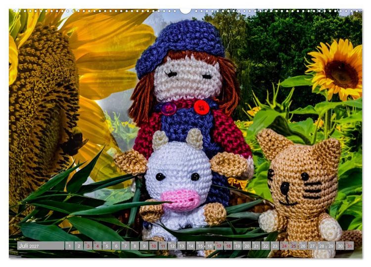 Produktbild: Amigurumi - Die geh&auml;kelte Welt (Wandkalender 2027 DIN A2 quer), CALVENDO Monatskalender