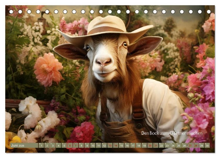 Produktbild: Tierische Sprichw&ouml;rter (Tischkalender 2026 DIN A5 quer), CALVENDO Monatskalender