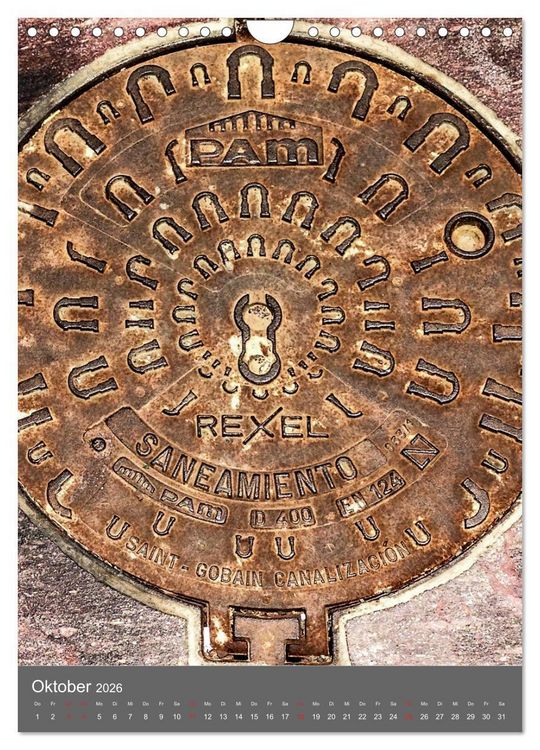 Produktbild: Gullydeckel (Wandkalender 2026 DIN A4 hoch), CALVENDO Monatskalender