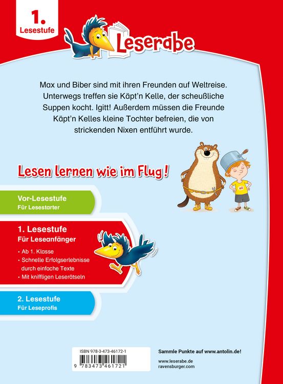 Produktbild: Leserabe 1. Lesestufe - Max und Biber bei K&auml;pt'n Kelle!
