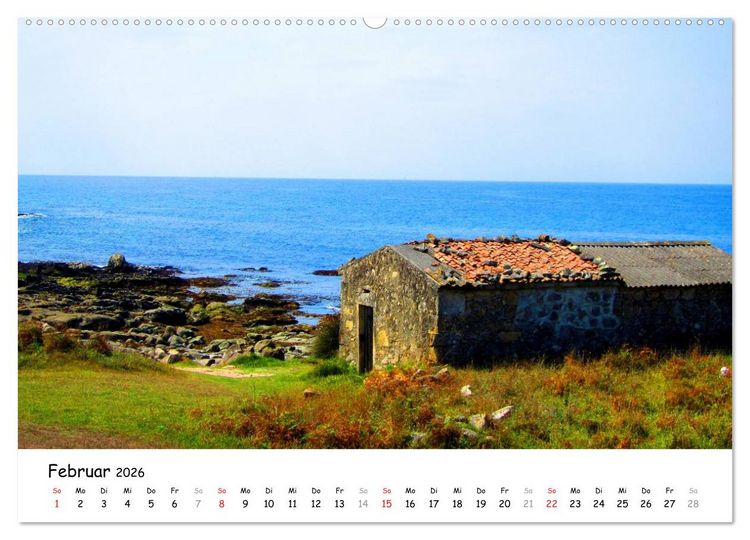 Produktbild: Camino Portugues - Jakobsweg (hochwertiger Premium Wandkalender 2026 DIN A2 quer), Kunstdruck in Hochglanz