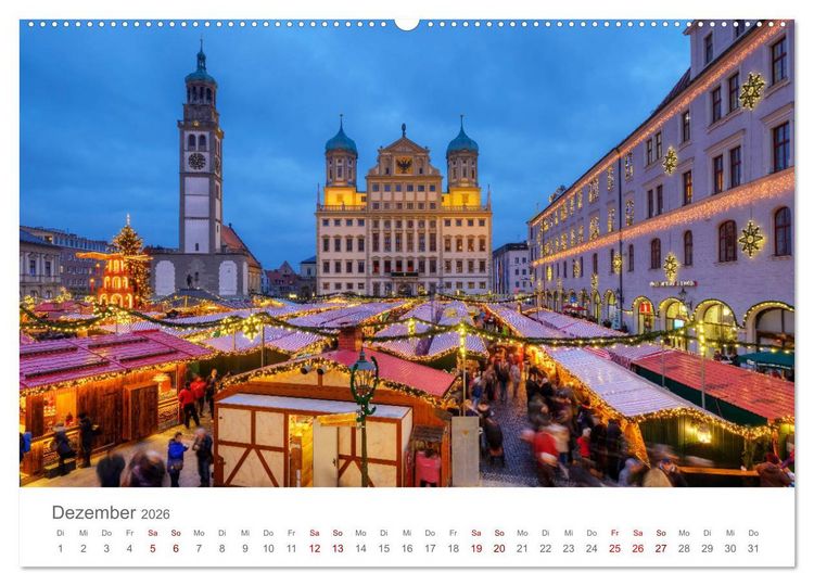 Produktbild: Augsburg Handel seit dem Mittelalter (hochwertiger Premium Wandkalender 2026 DIN A2 quer), Kunstdruck in Hochglanz