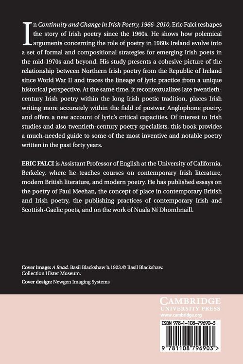 Produktbild: Continuity and Change in Irish Poetry, 1966-2010