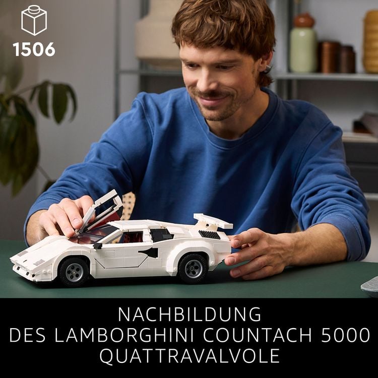 Produktbild: LEGO Icons Lamborghini Countach 5000 Quattrovalvole, Modellauto 10337
