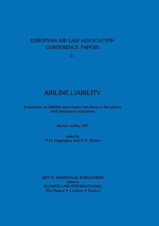Produktbild: European Air Law Association: Arline Liability