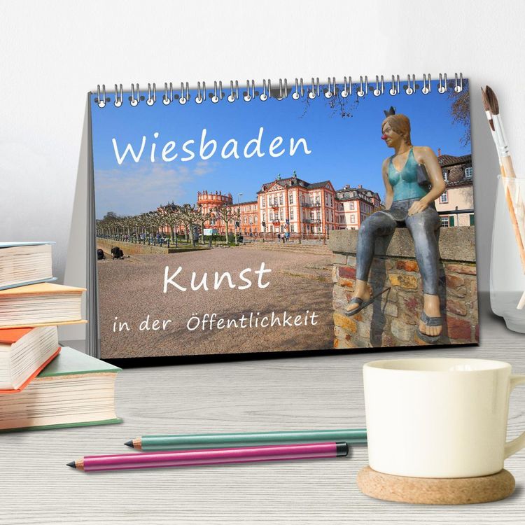 Produktbild: Wiesbaden Kunst in der &Ouml;ffentlichkeit (Tischkalender 2026 DIN A5 quer), CALVENDO Monatskalender