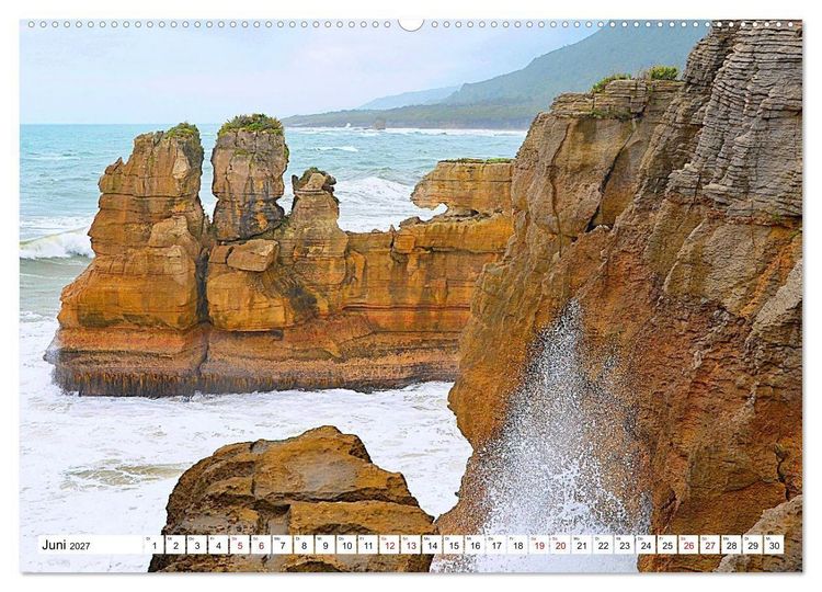 Produktbild: Neuseeland - Land der Kontraste (Wandkalender 2027 DIN A2 quer), CALVENDO Monatskalender