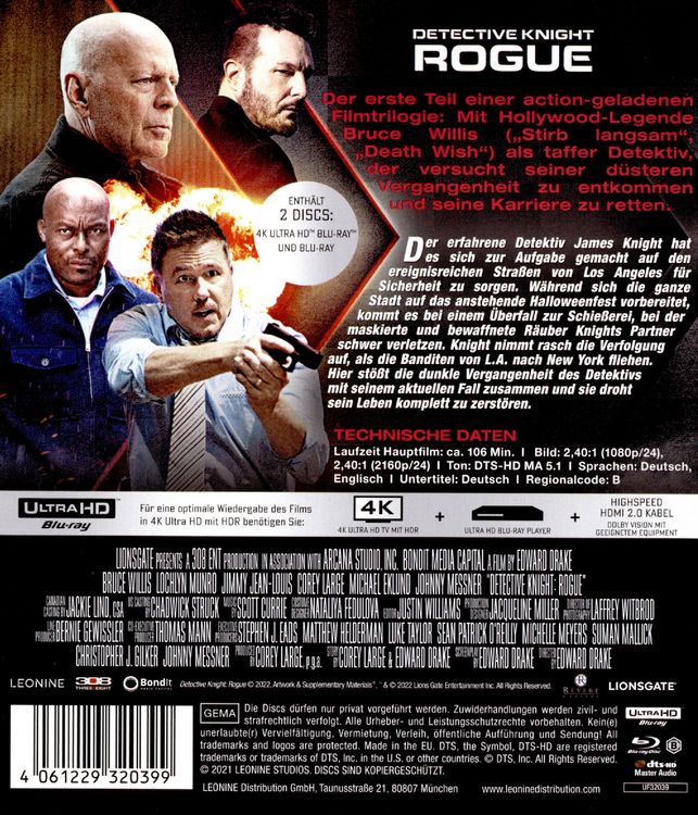 Produktbild: Detective Knight: Rogue (4K Ultra HD) (+ Blu-ray)